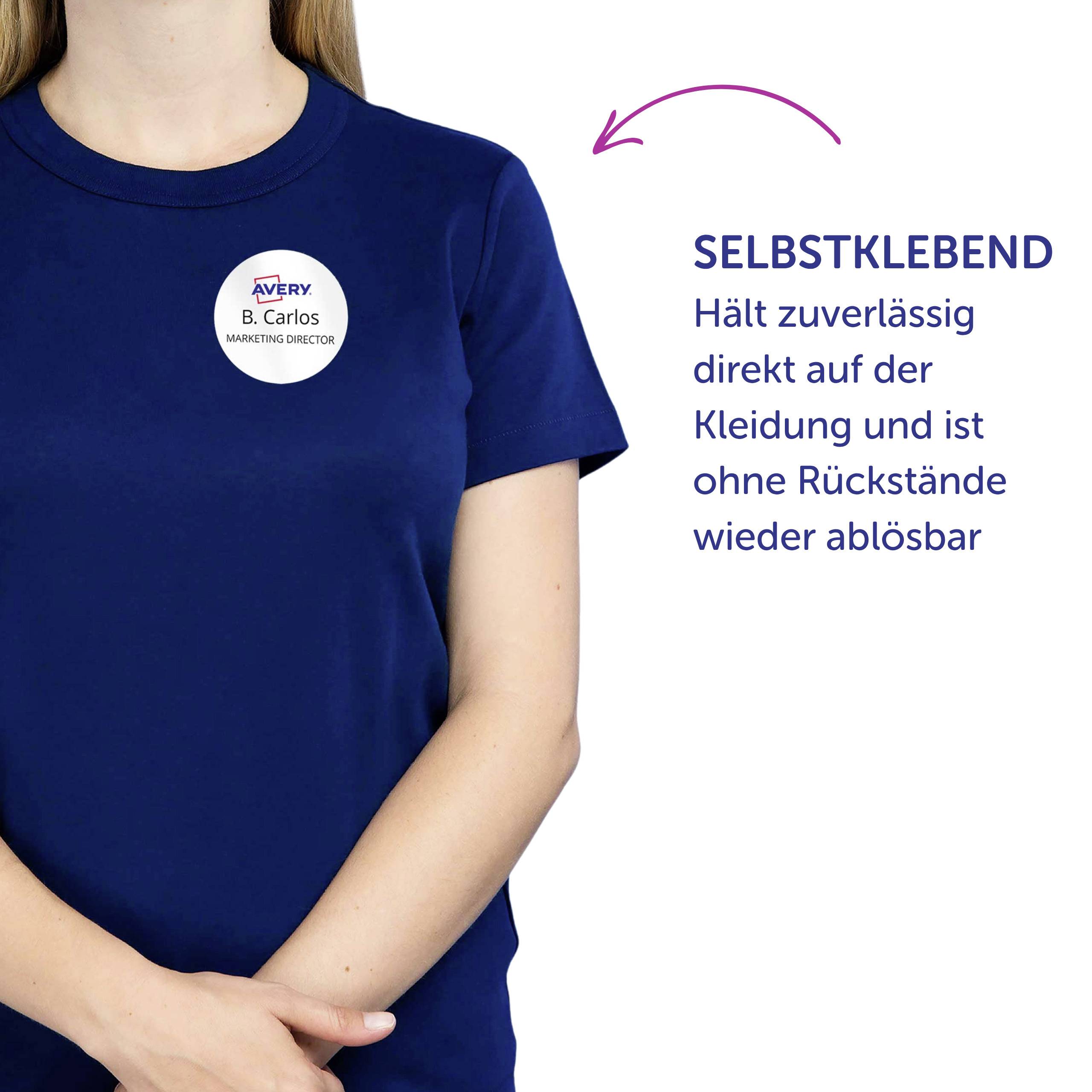 Avery-Zweckform L4881-20 Namensschild (B x H) 65mm x 65mm 160St.