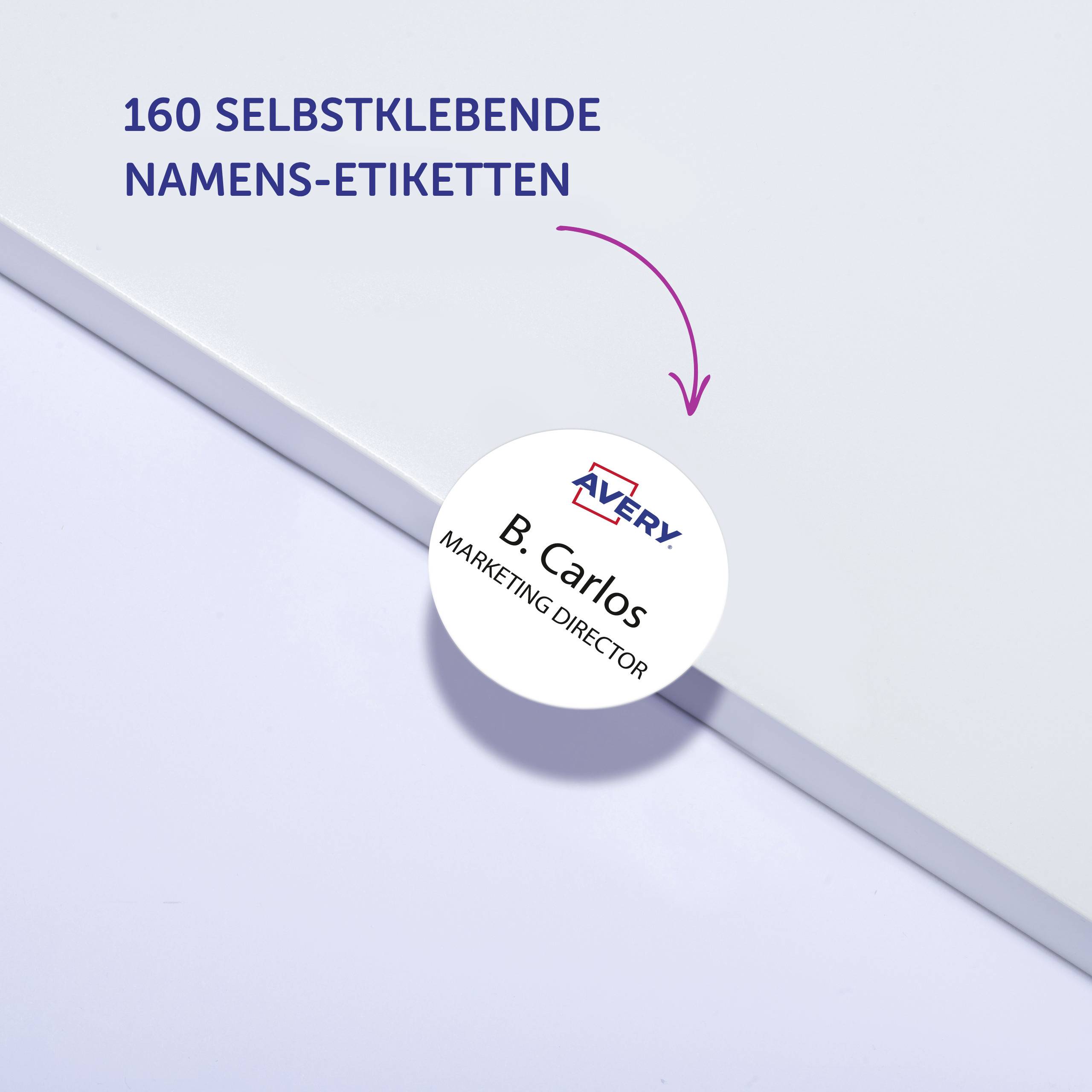 Avery-Zweckform L4881-20 Namensschild (B x H) 65mm x 65mm 160St.