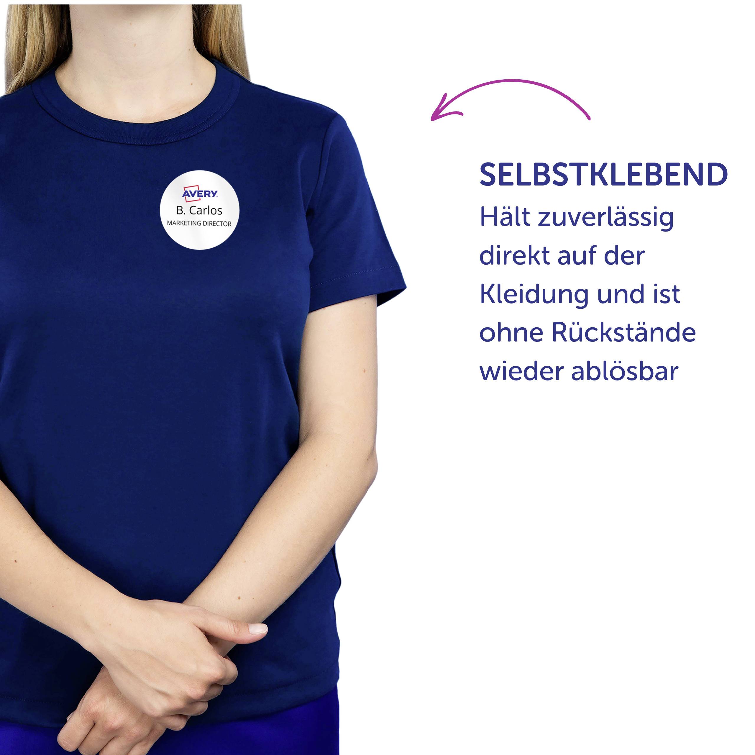 Avery-Zweckform J4881-20 Namensschild (B x H) 65mm x 65mm 160St.