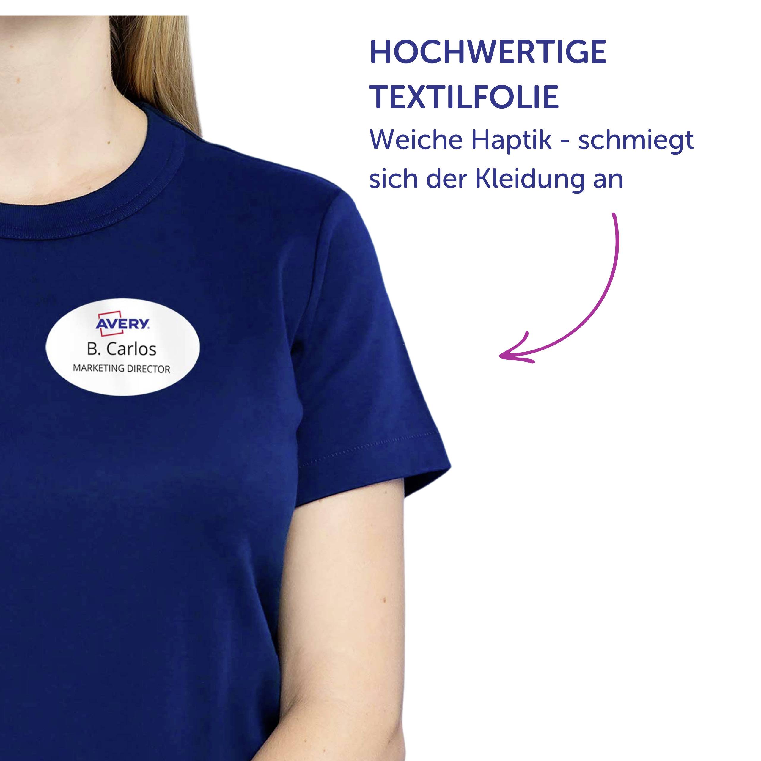 Avery-Zweckform J4882-20 Namensschild (B x H) 85mm x 50mm 200St.