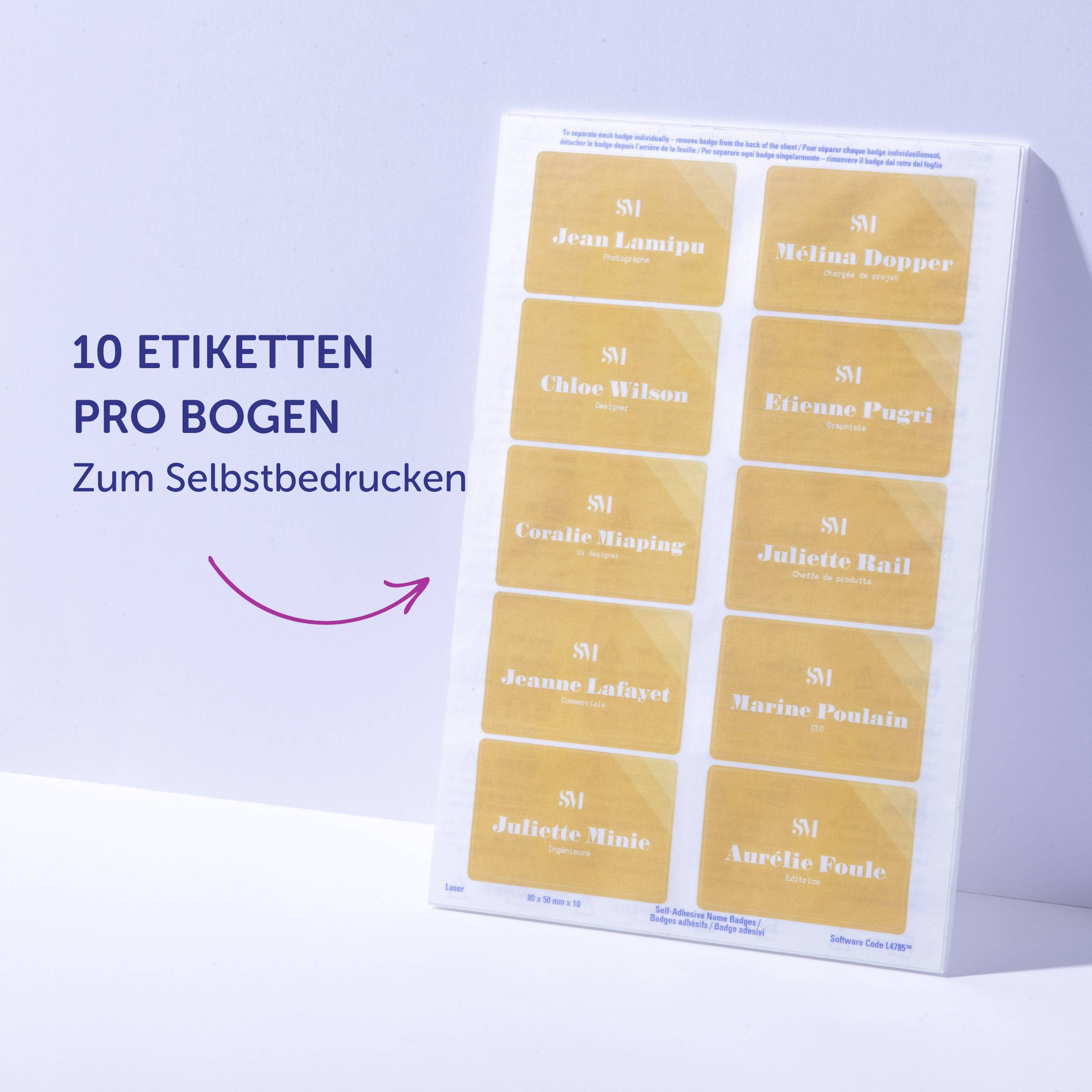 Avery-Zweckform J4785-20 Namensschild (B x H) 80mm x 50mm 200St.