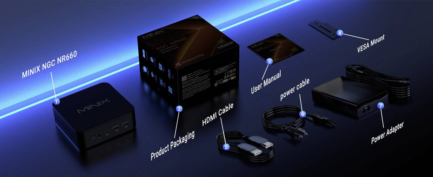 Minix Mini PC NGC NR660 AMD Ryzen 5 6600H 4.5GHz 16GB RAM 512GB SSD AMD Radeon 660M Win 11 Pro NGC NR660