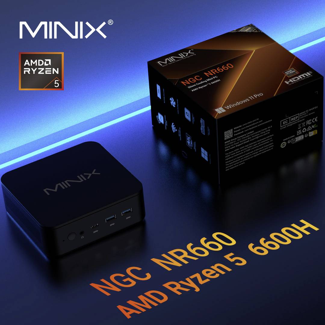 Minix Mini PC NGC NR660 AMD Ryzen 5 6600H 4.5GHz 16GB RAM 512GB SSD AMD Radeon 660M Win 11 Pro NGC NR660