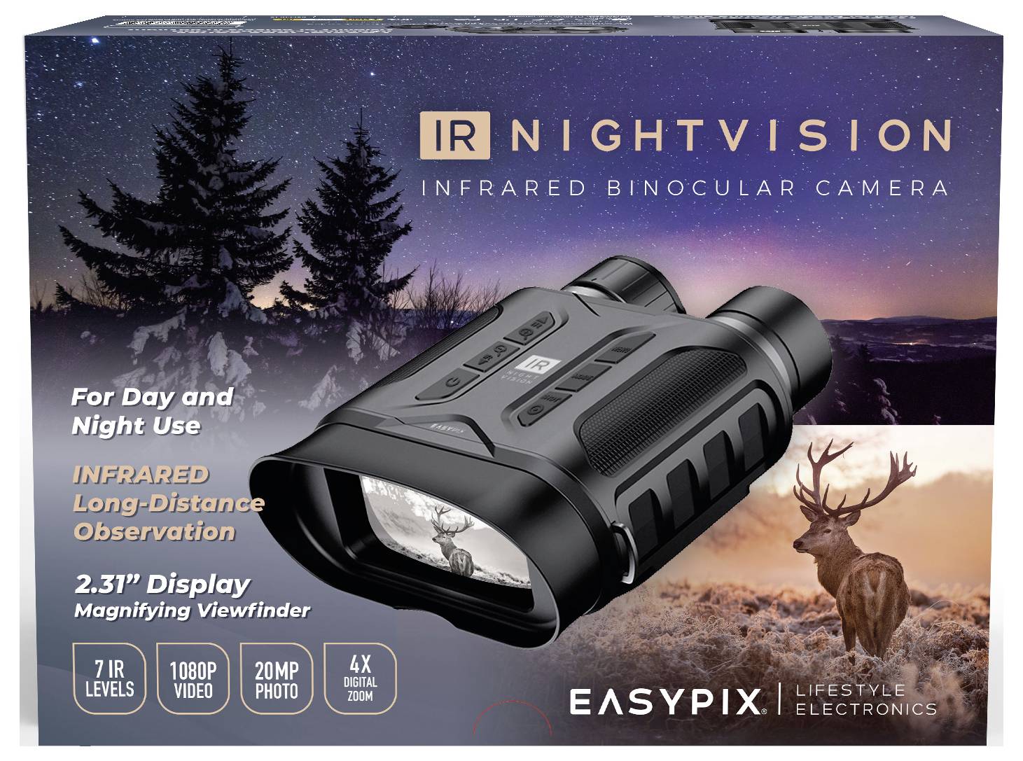 Easypix IR Night Vision Cam 20206 Nachtsichtgerät mit Digitalkamera 4 x 25
