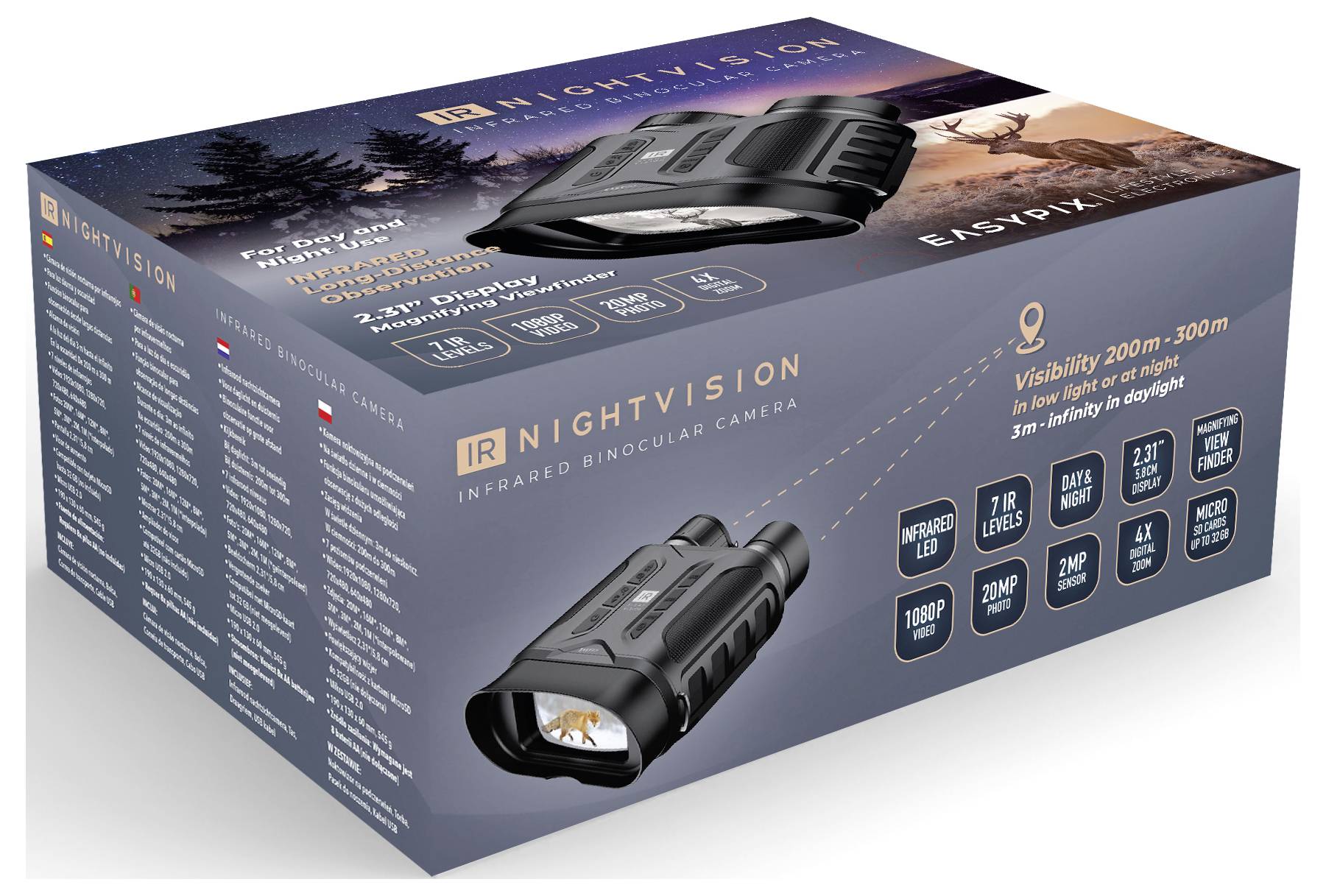 Easypix IR Night Vision Cam 20206 Nachtsichtgerät mit Digitalkamera 4 x 25