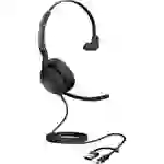 Jabra Evolve2 50 On Ear Headset kabelgebunden Mono Schwarz Mikrofon-Rauschunterdrückung, Noise Cancelling Headset, Mono Jabra Evolve2 50 On Ear Headset kabelgebunden Mono Schwarz Mikrofon-Rauschunterdrückung, Noise Cancelling Headset, Mono
