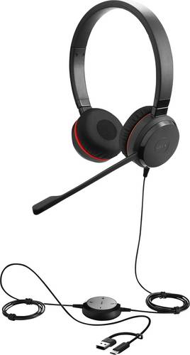 Jabra Evolve 30 II On Ear Headset kabelgebunden Stereo Schwarz Noise Cancelling, Mikrofon-Rauschunt