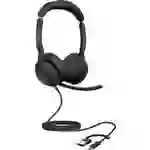 Jabra Evolve2 50 On Ear Headset kabelgebunden, Bluetooth® Stereo Schwarz Mikrofon-Rauschunterdrückung, Noise Cancelling Headset Jabra Evolve2 50 On Ear Headset kabelgebunden, Bluetooth® Stereo Schwarz Mikrofon-Rauschunterdrückung, Noise Cancelling Headset
