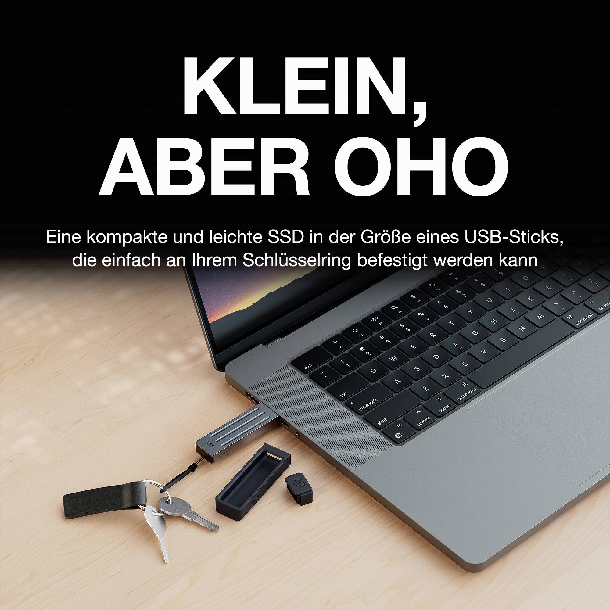 Seagate 1TB Externe SSD USB-C® Dunkelgrau STMX1000400