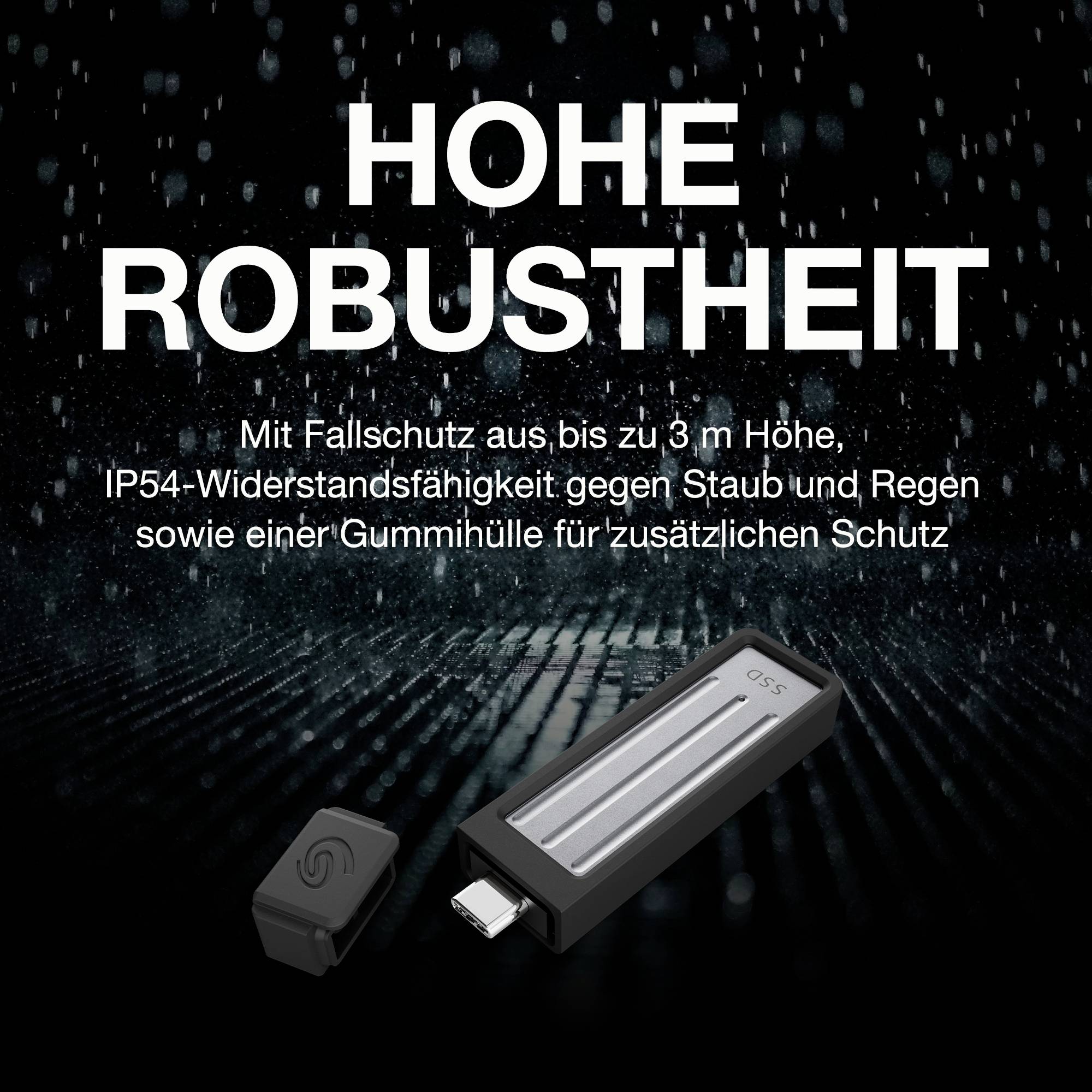 Seagate 1TB Externe SSD USB-C® Dunkelgrau STMX1000400