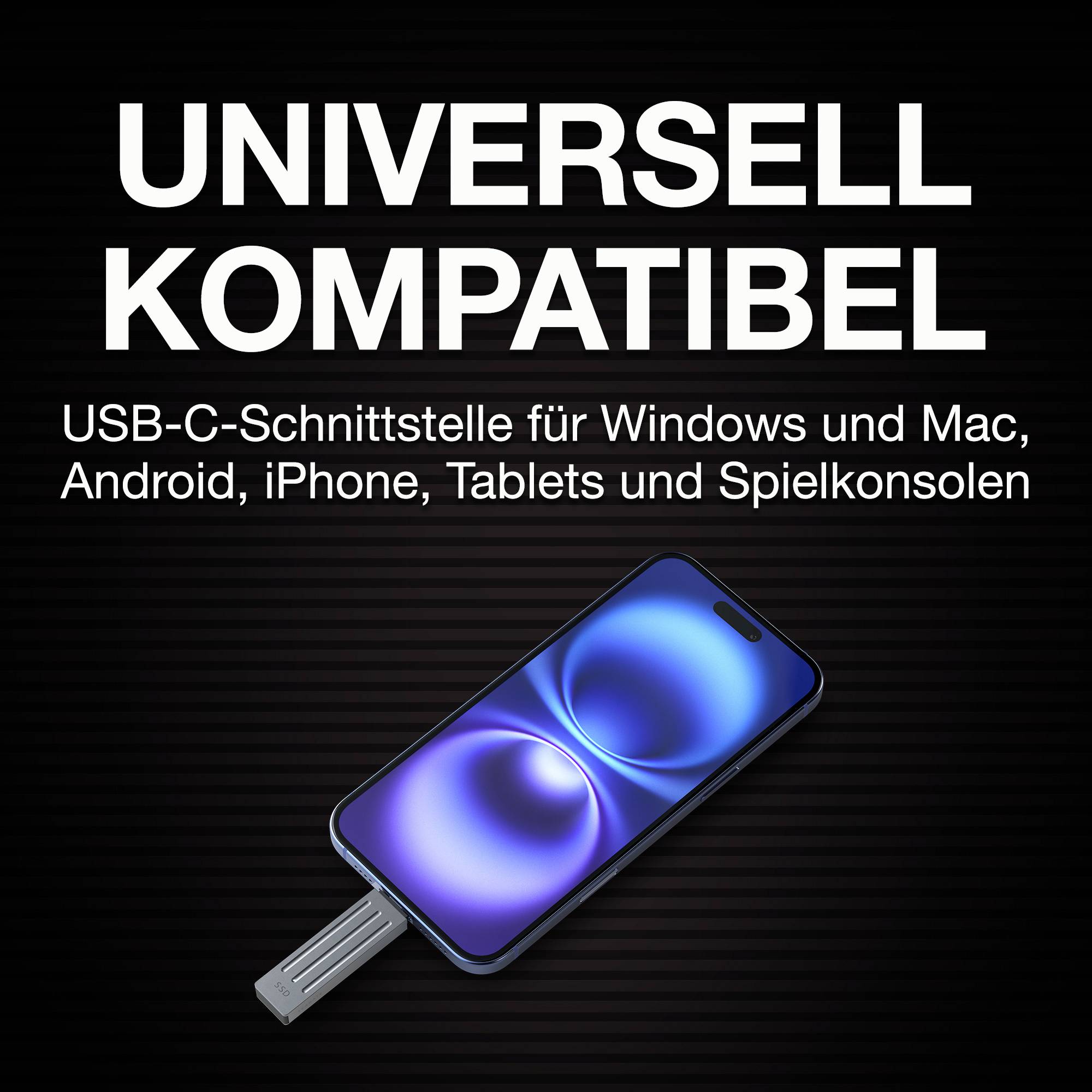 Seagate 1TB Externe SSD USB-C® Dunkelgrau STMX1000400