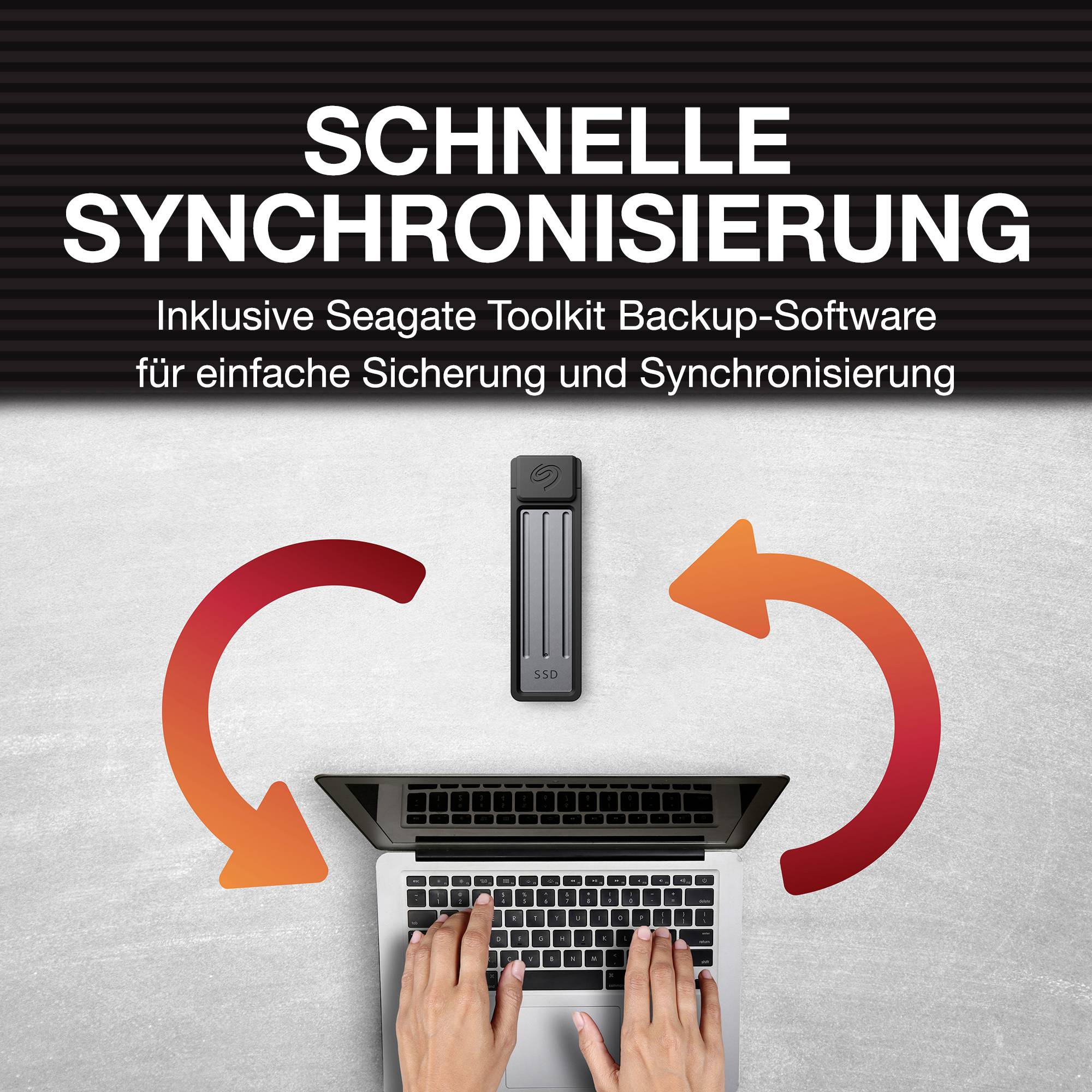 Seagate 1TB Externe SSD USB-C® Dunkelgrau STMX1000400