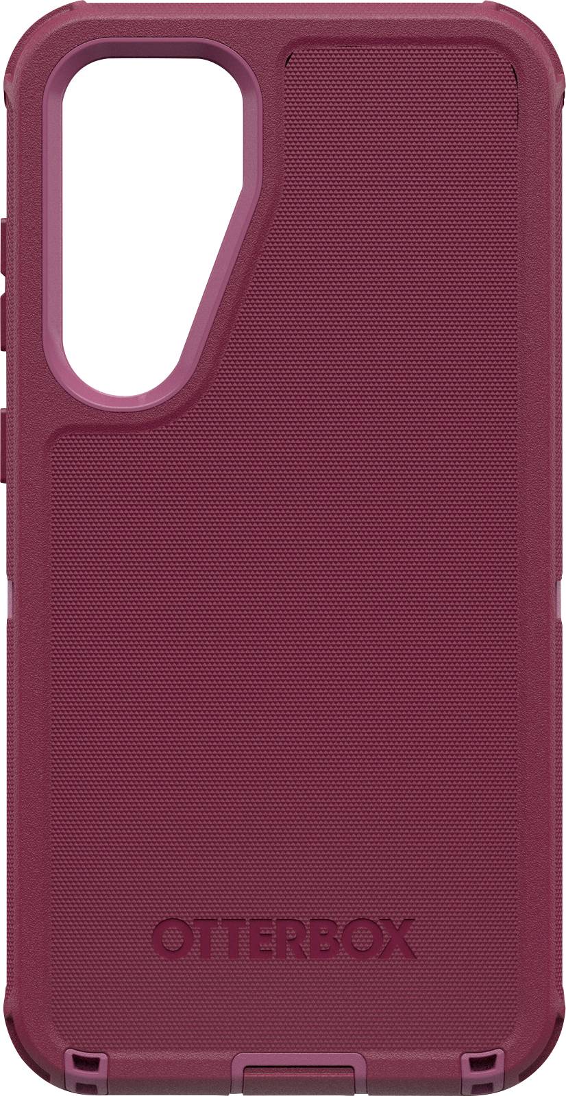 Rote Handyhülle mit Struktur, passend für dreikameras. Markennamen 'Otterbox' unten geprägt.