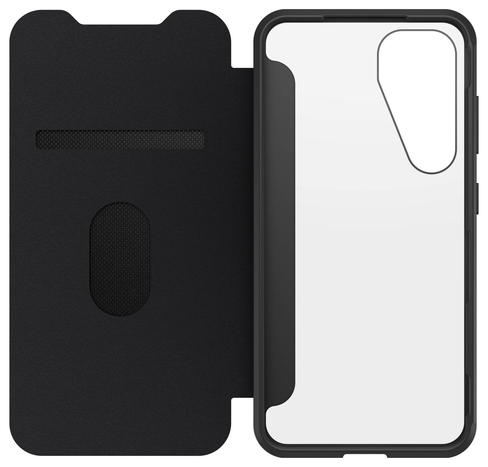 Otterbox React Series Folio Booklet Samsung Galaxy S25 Transparent, Schwarz Induktives Laden 77-97830