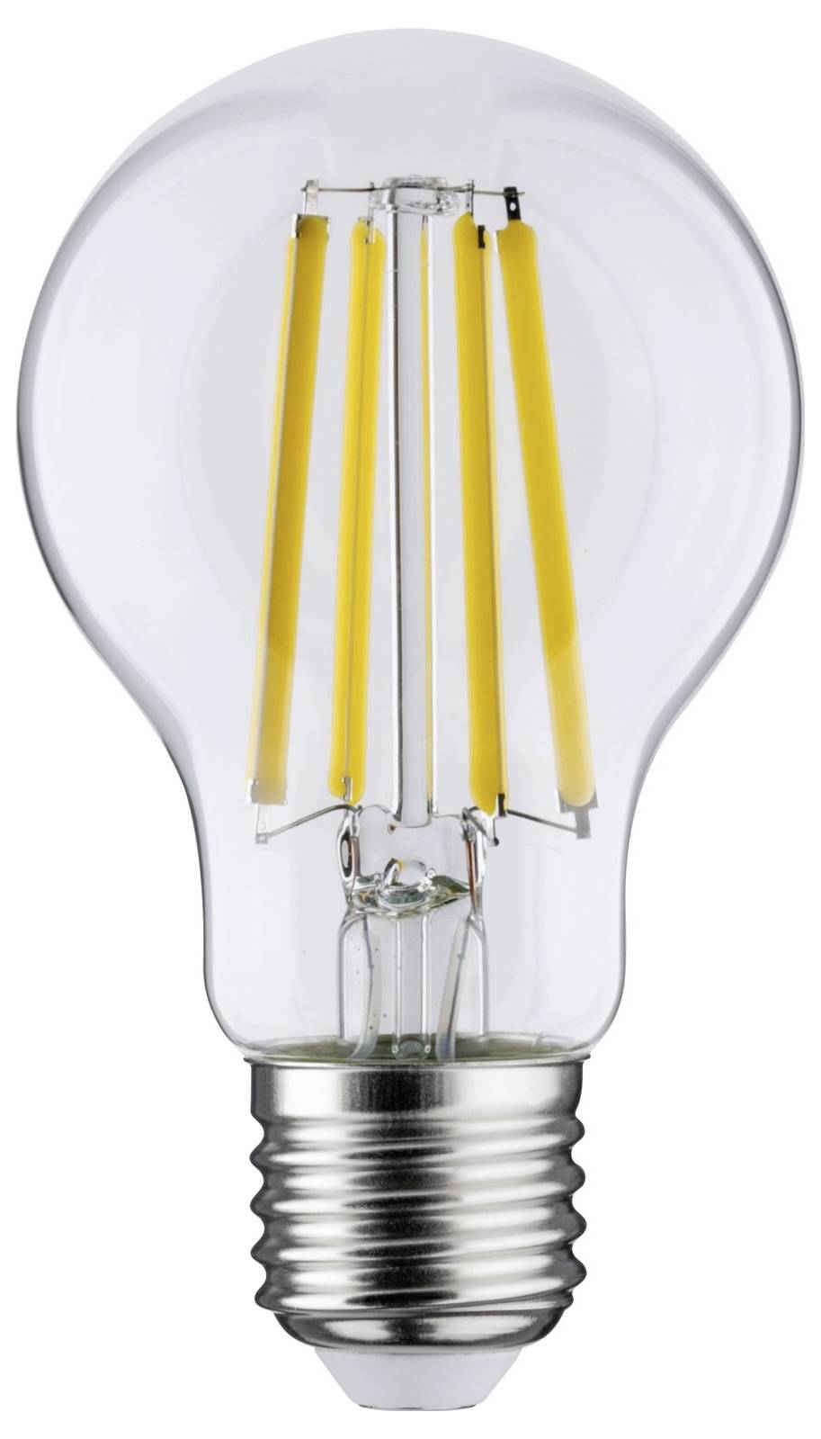 Glühbirne mit sichtbaren Filamenten, symbolisiert Innovation und Ideen.