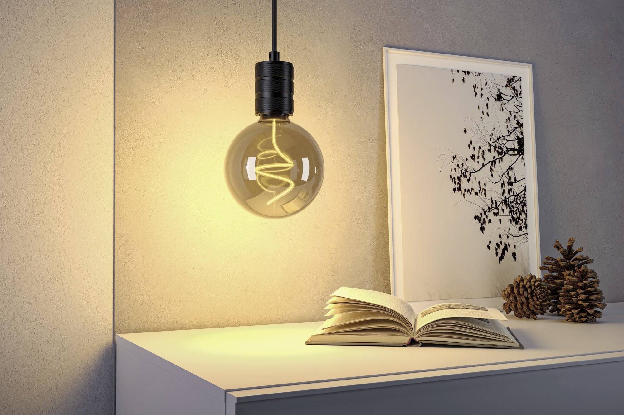 Paulmann 29238 LED E27 Globeform 4W Bernstein (Ø x H) 125mm x 164mm 1St.