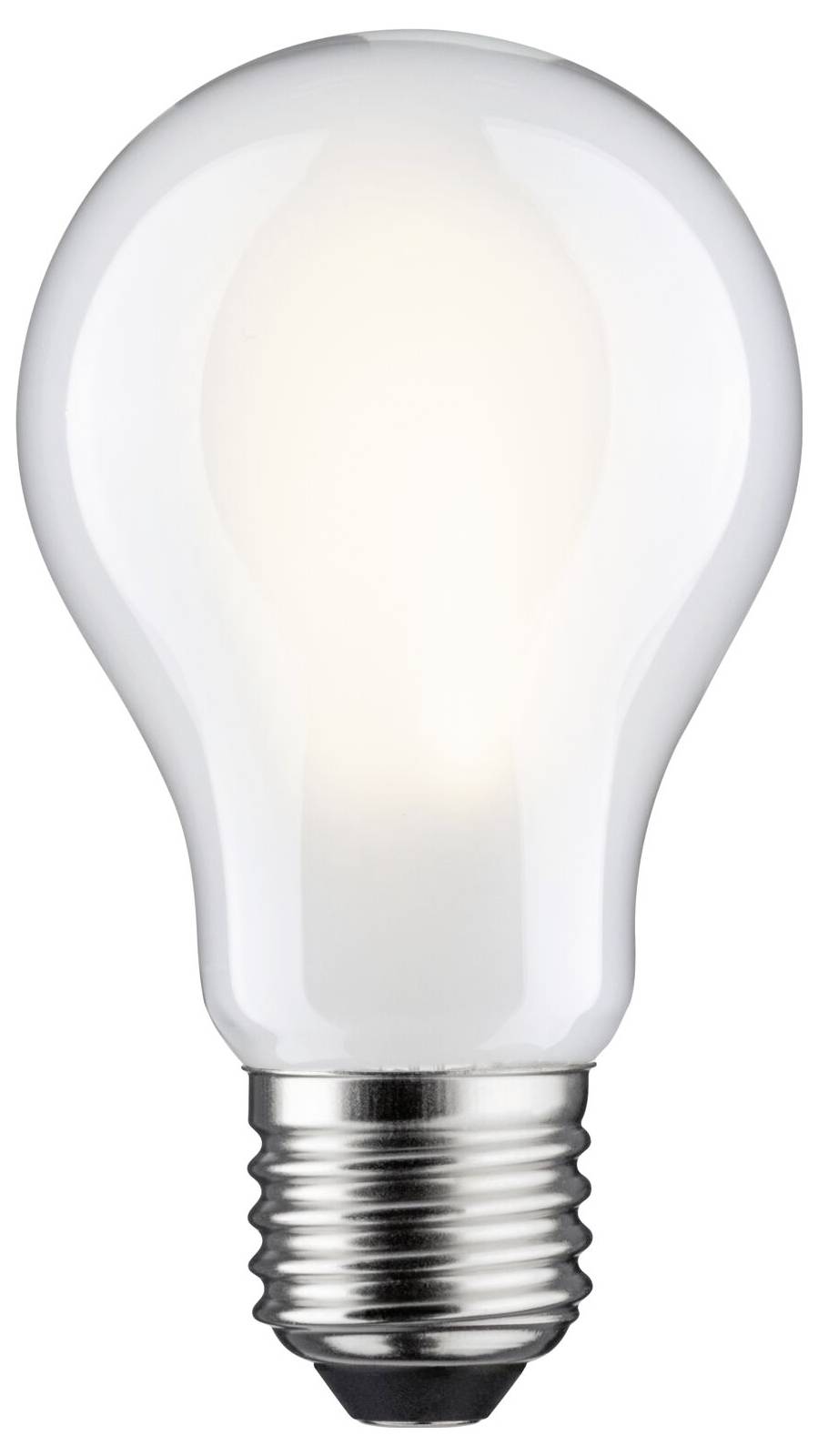 Glühbirne, eingeschaltet, mit der klassischen Form. Ein Symbol für Ideen oder Beleuchtung.