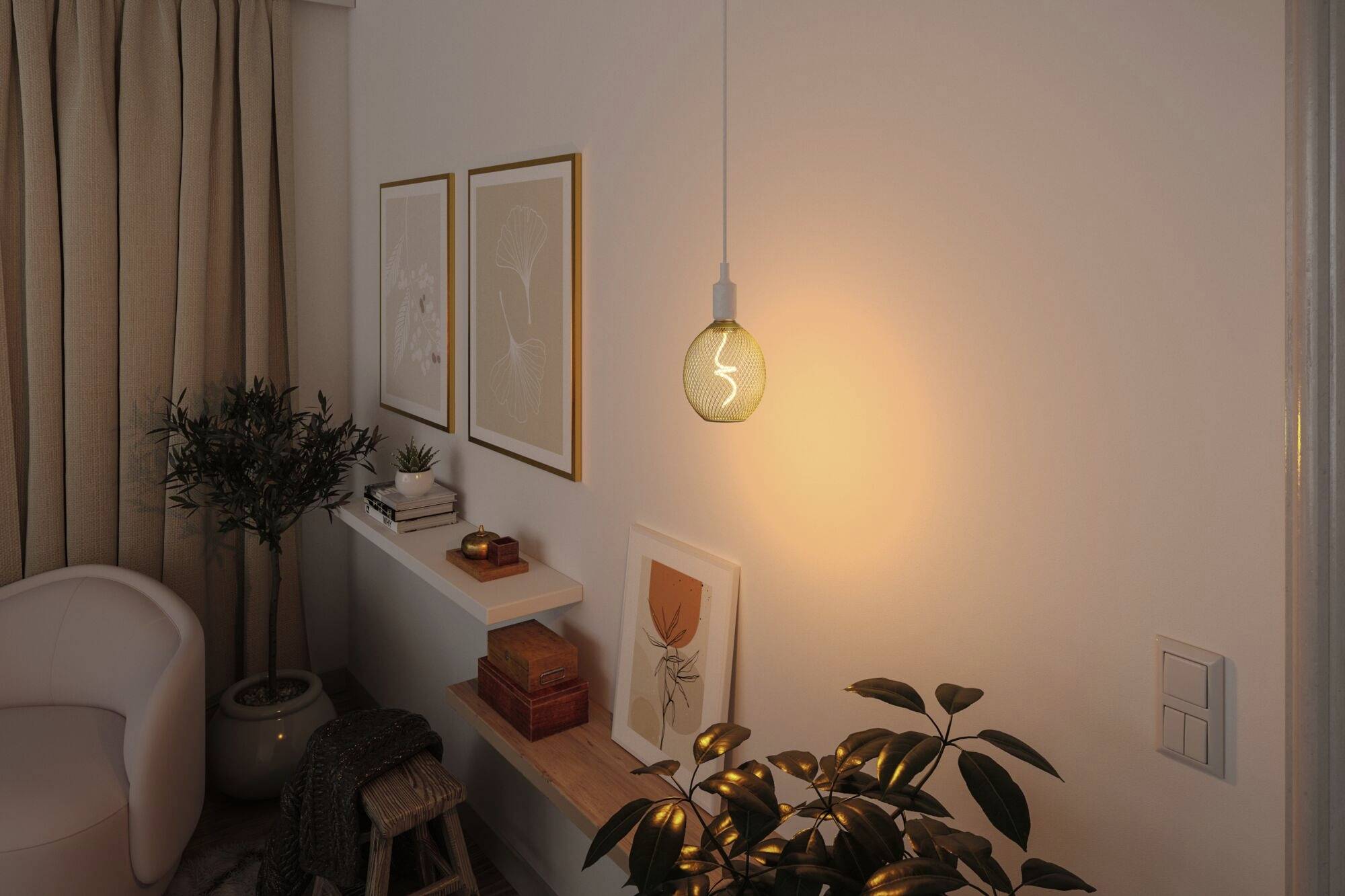 Paulmann 29259 LED E27 Globeform 4W Bernstein (Ø x H) 110mm x 160mm 1St.