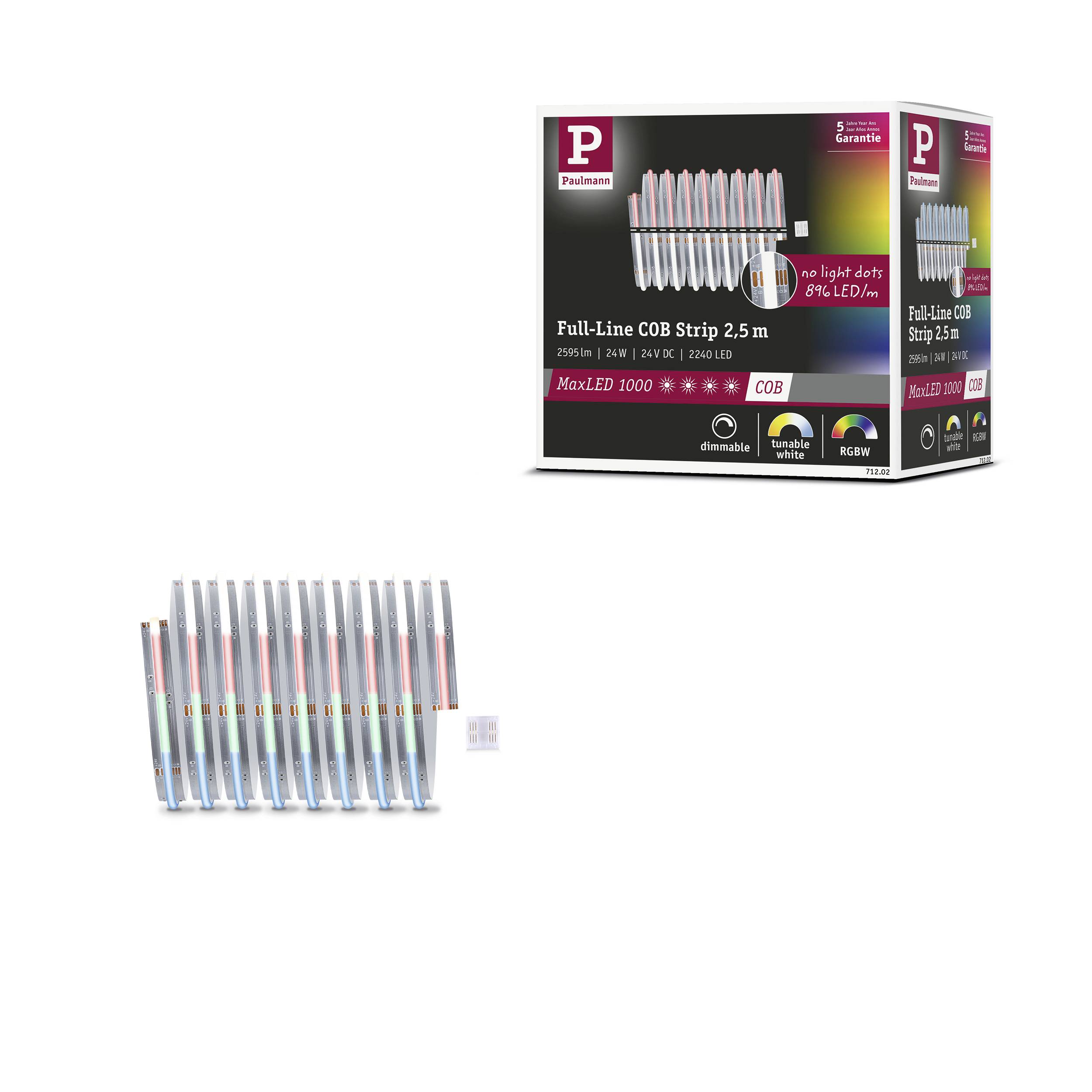 Paulmann 71202 MaxLED Home LED-Stripe (Erweiterung) 24W RGBW Weiß, Klar