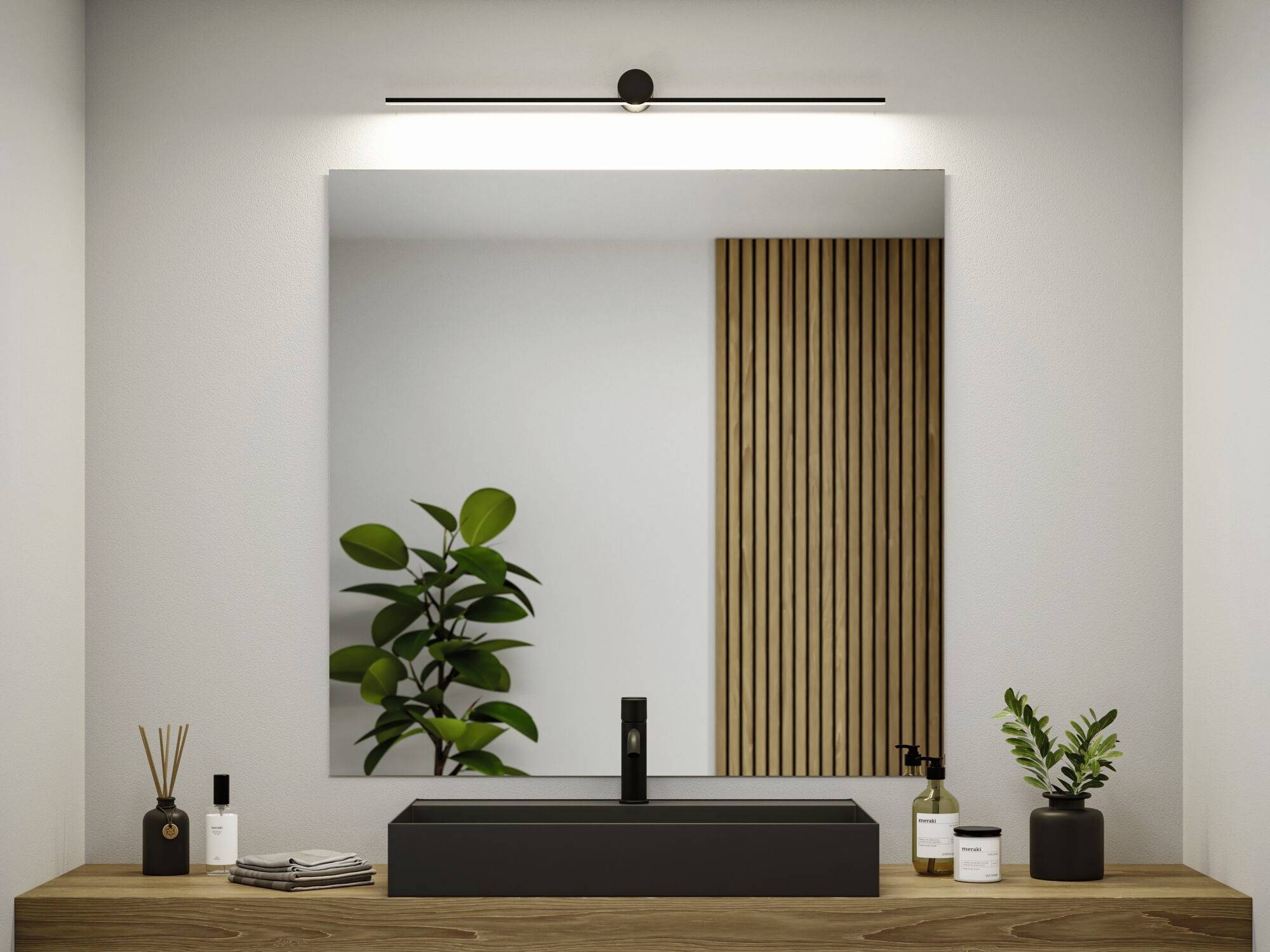 Paulmann Sava 75412 LED-Spiegelleuchte 7.5W Warmweiß Schwarz (matt)