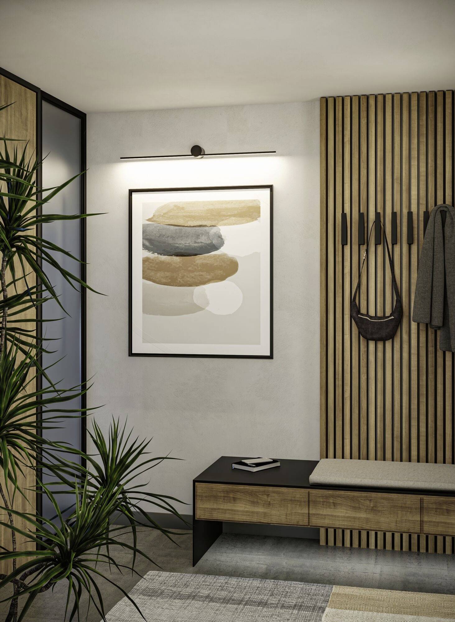 Paulmann Sava 75412 LED-Spiegelleuchte 7.5W Warmweiß Schwarz (matt)