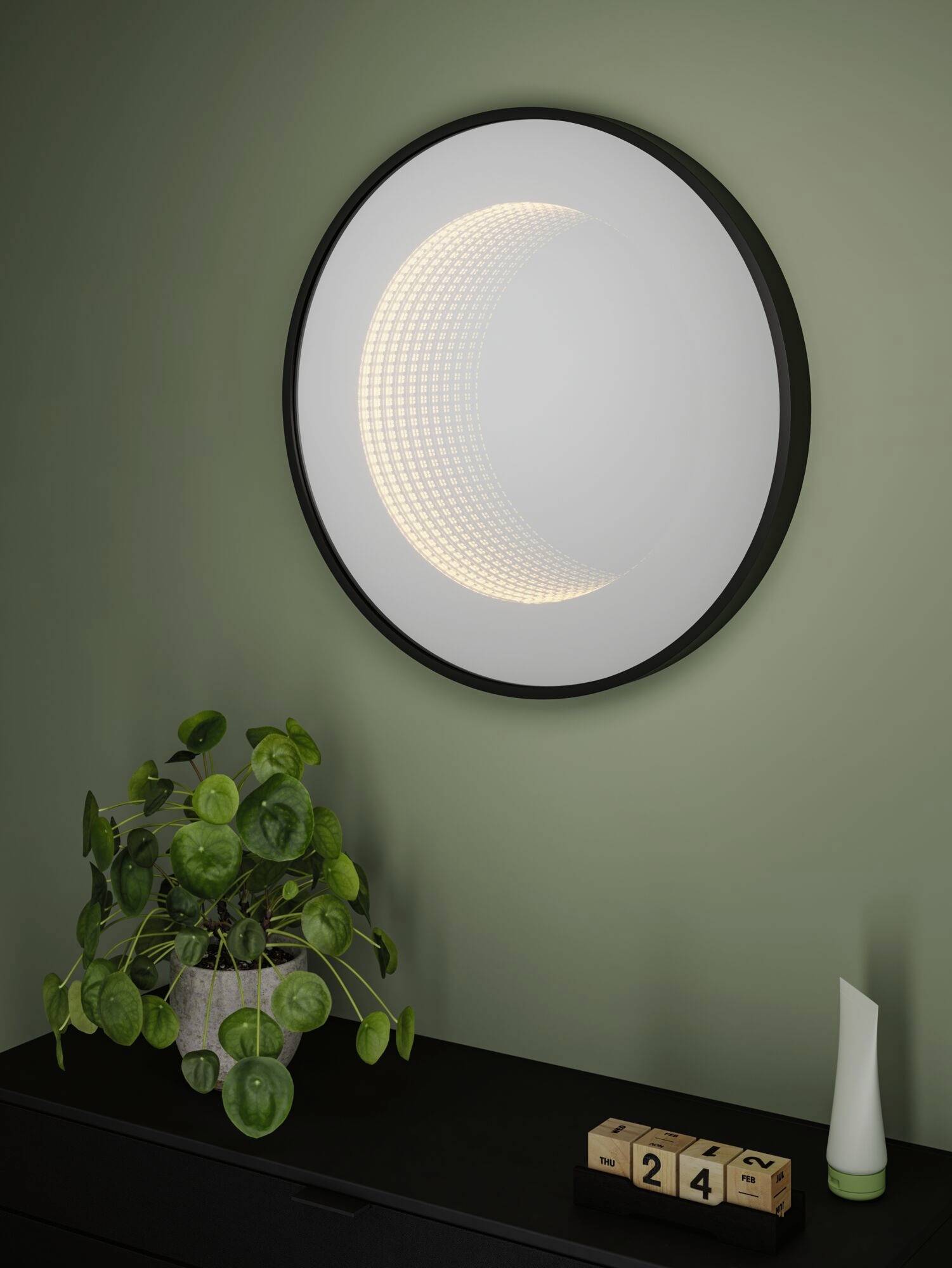 Paulmann Miro 79561 LED-Spiegelleuchte 11.5W Warmweiß Spiegel, Schwarz (matt)