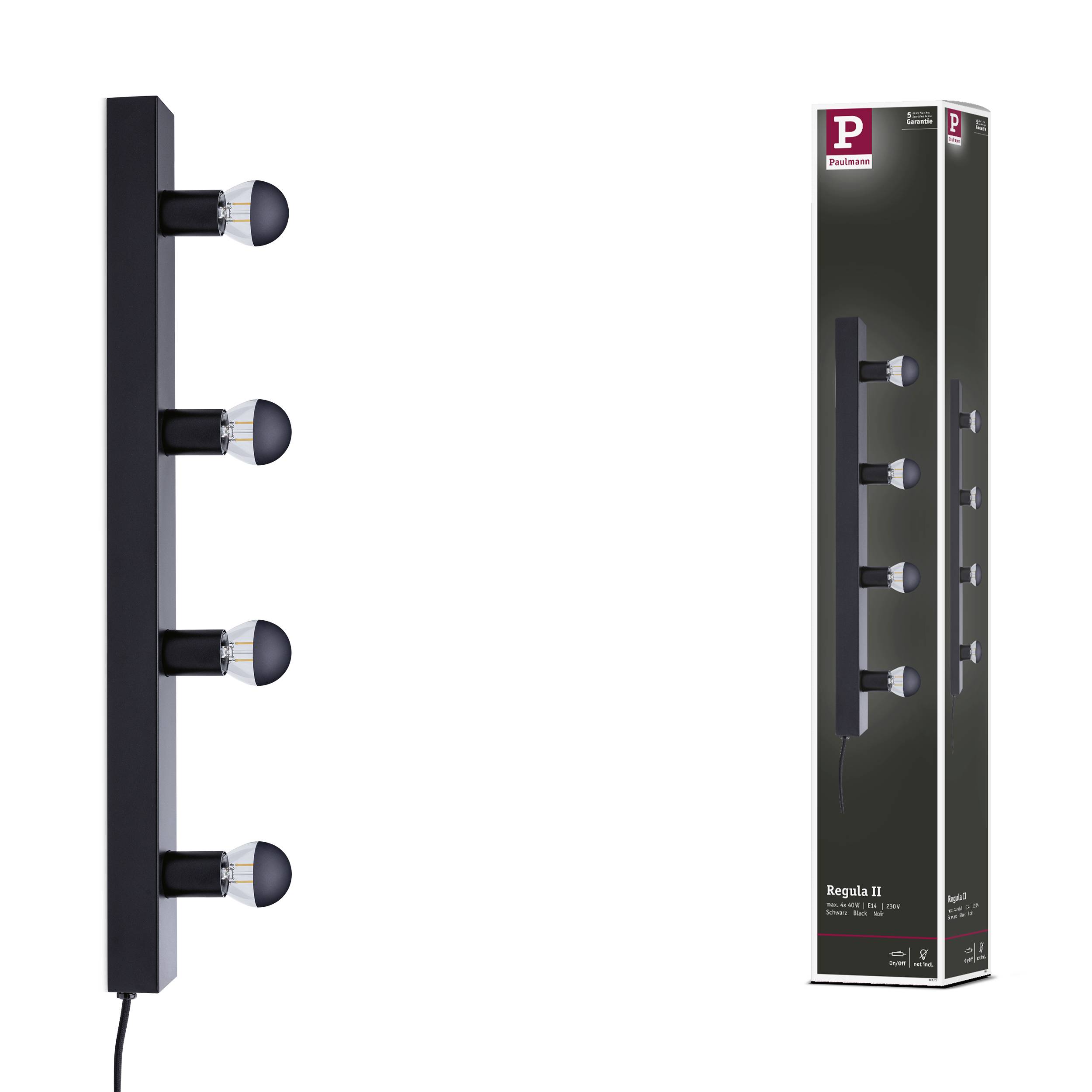 Paulmann Regula II 80101 LED-Spiegelleuchte Schwarz