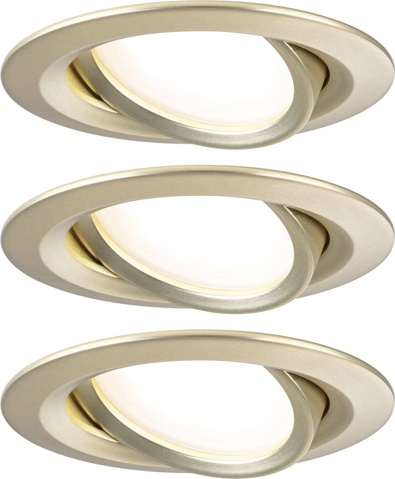 Paulmann 92404 Nova Coin LED-Einbauleuchte 3er Set LED 6W Gold (matt)