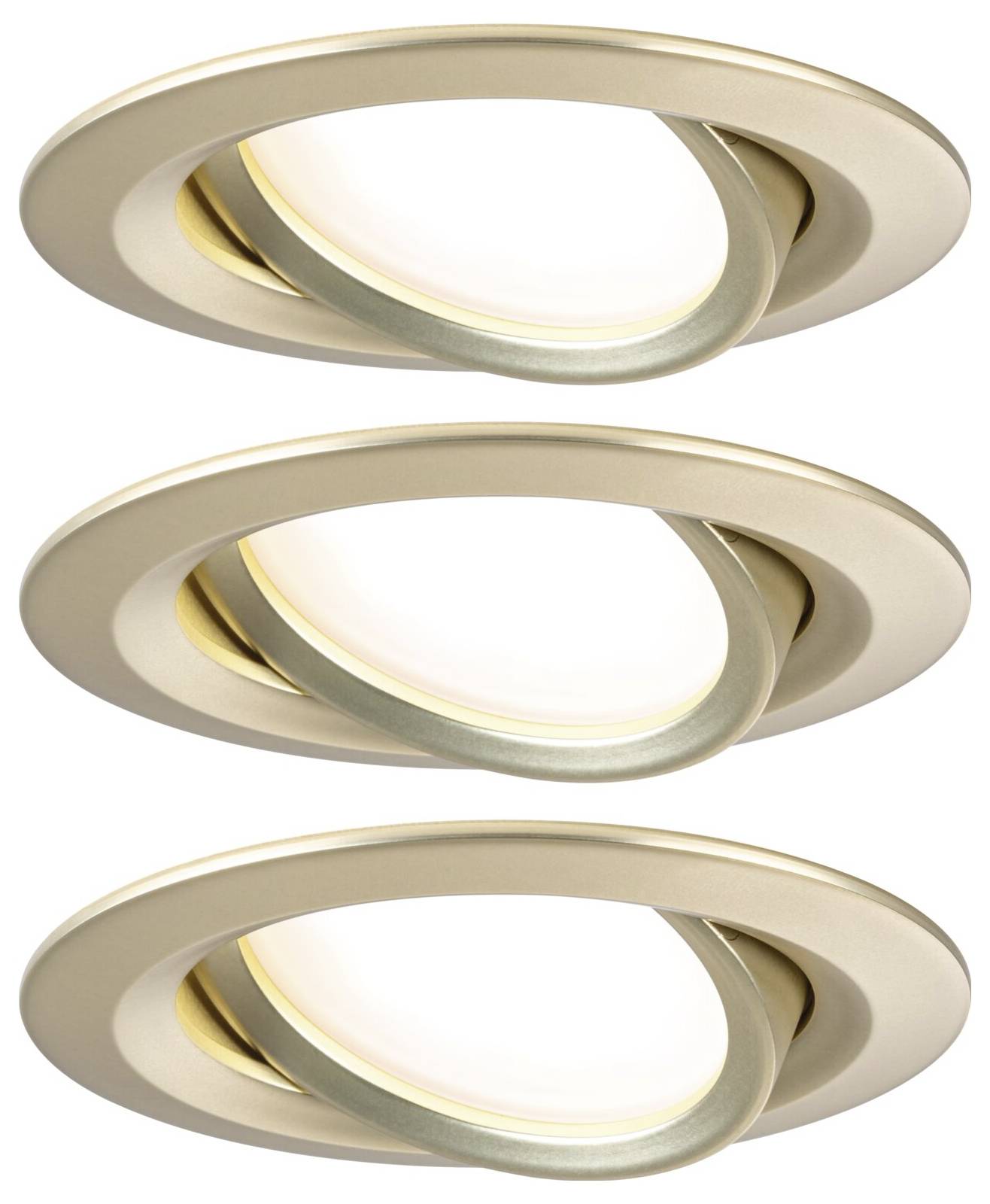Paulmann 92404 Nova Coin LED-Einbauleuchte 3er Set LED 6W Gold (matt)