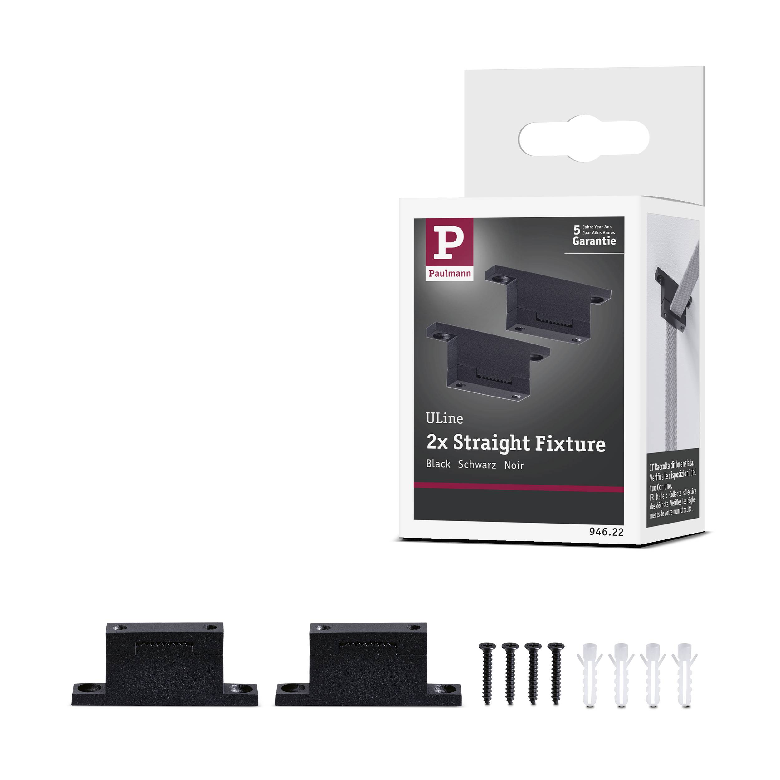 Paulmann 94622 Uline Niedervolt-Gurtsystem-Komponente Gurt-Halter Schwarz