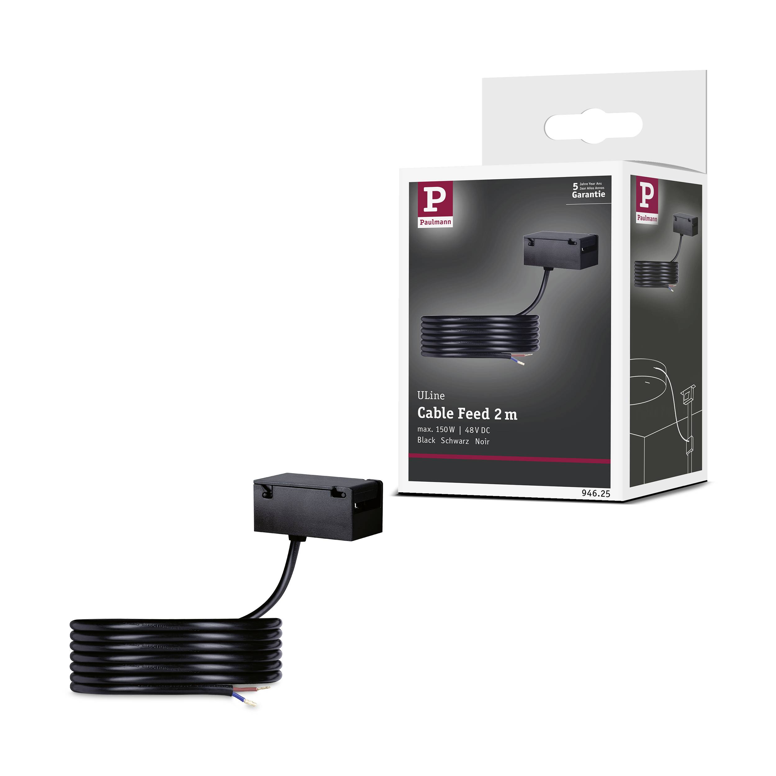 Paulmann 94625 Uline Niedervolt-Gurtsystem-Komponente Gurt-Einspeisung Schwarz