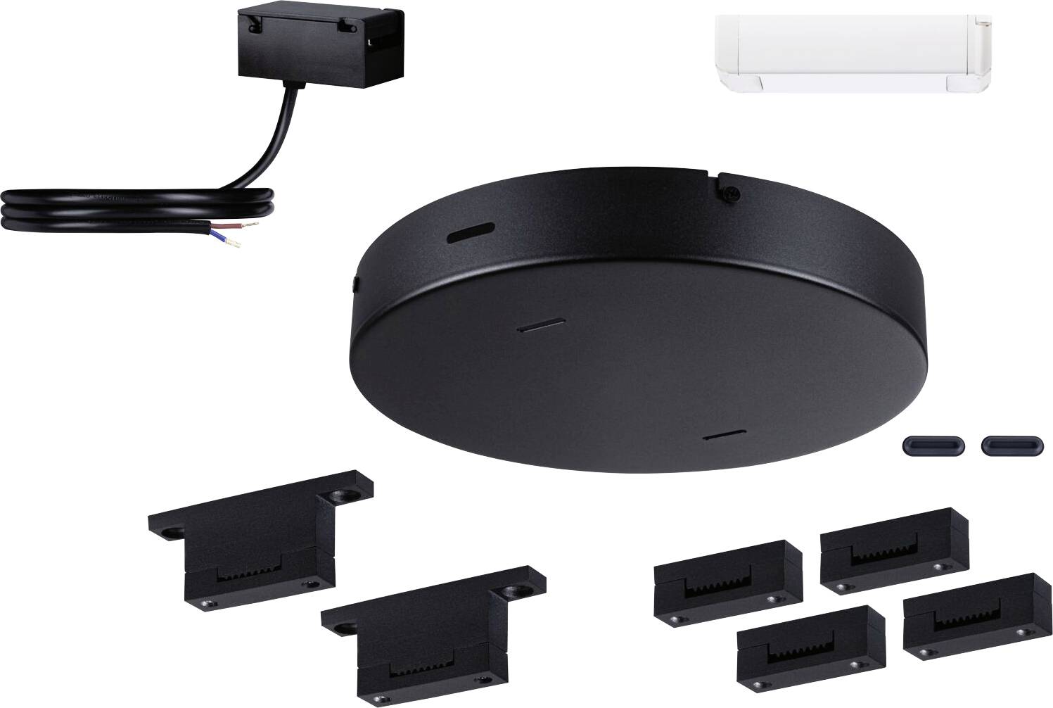 Paulmann 94628 Uline Niedervolt-Gurtsystem-Komponente Installations-Set Schwarz