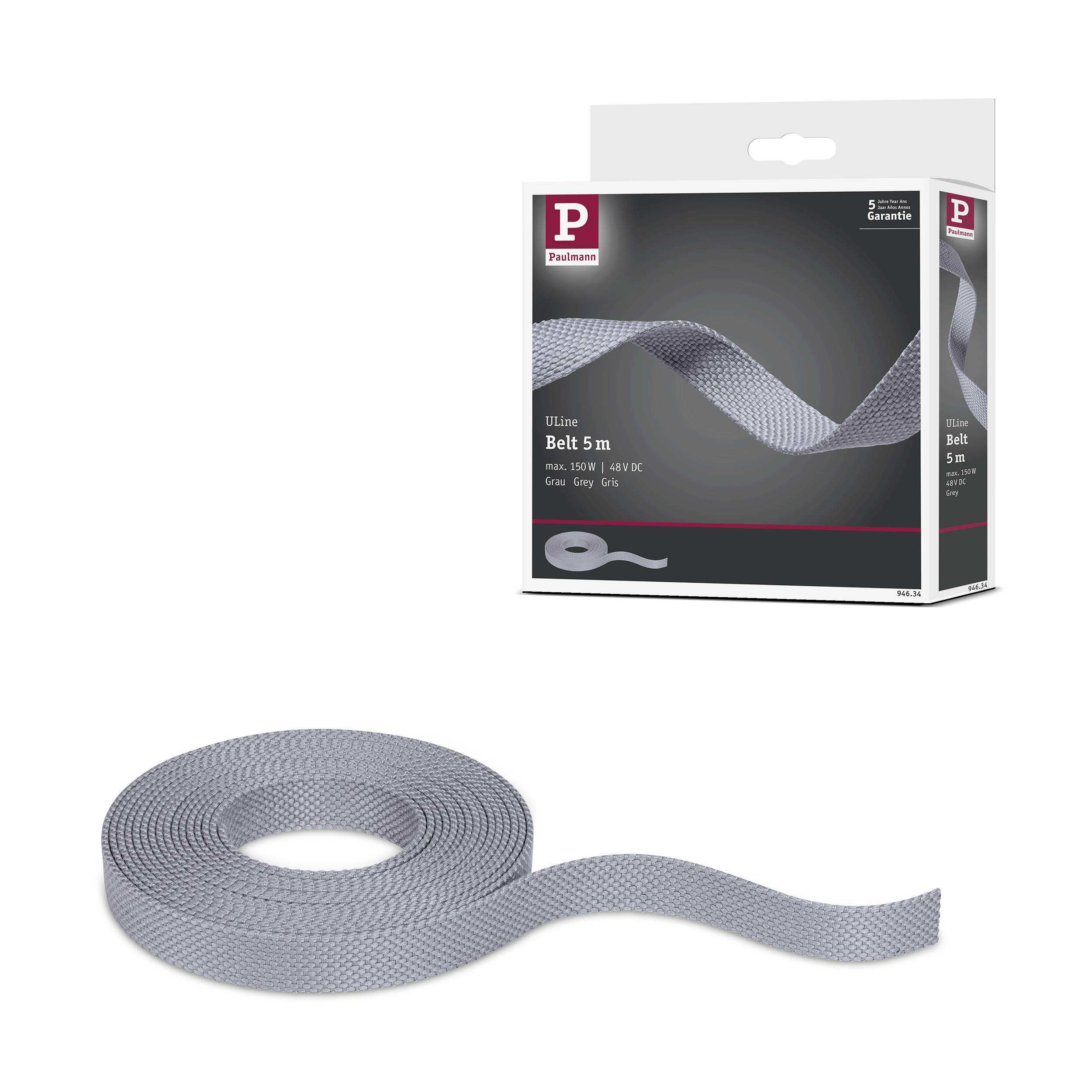 Paulmann 94634 Uline Niedervolt-Gurtsystem-Komponente Gurt-Stromführend Grau