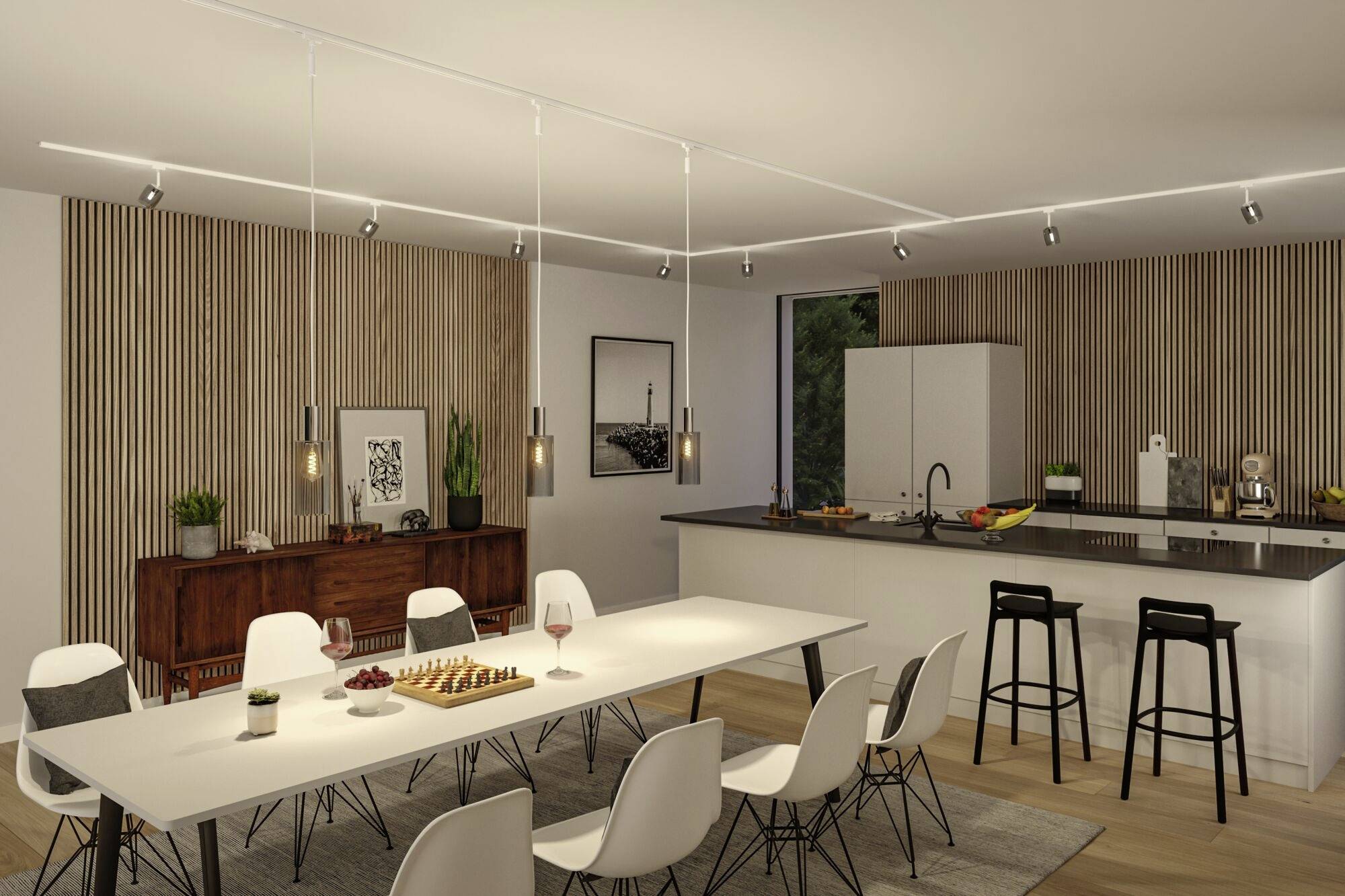 Paulmann Blossom Hochvolt-Schienensystem-Leuchte URail G9 Weiß