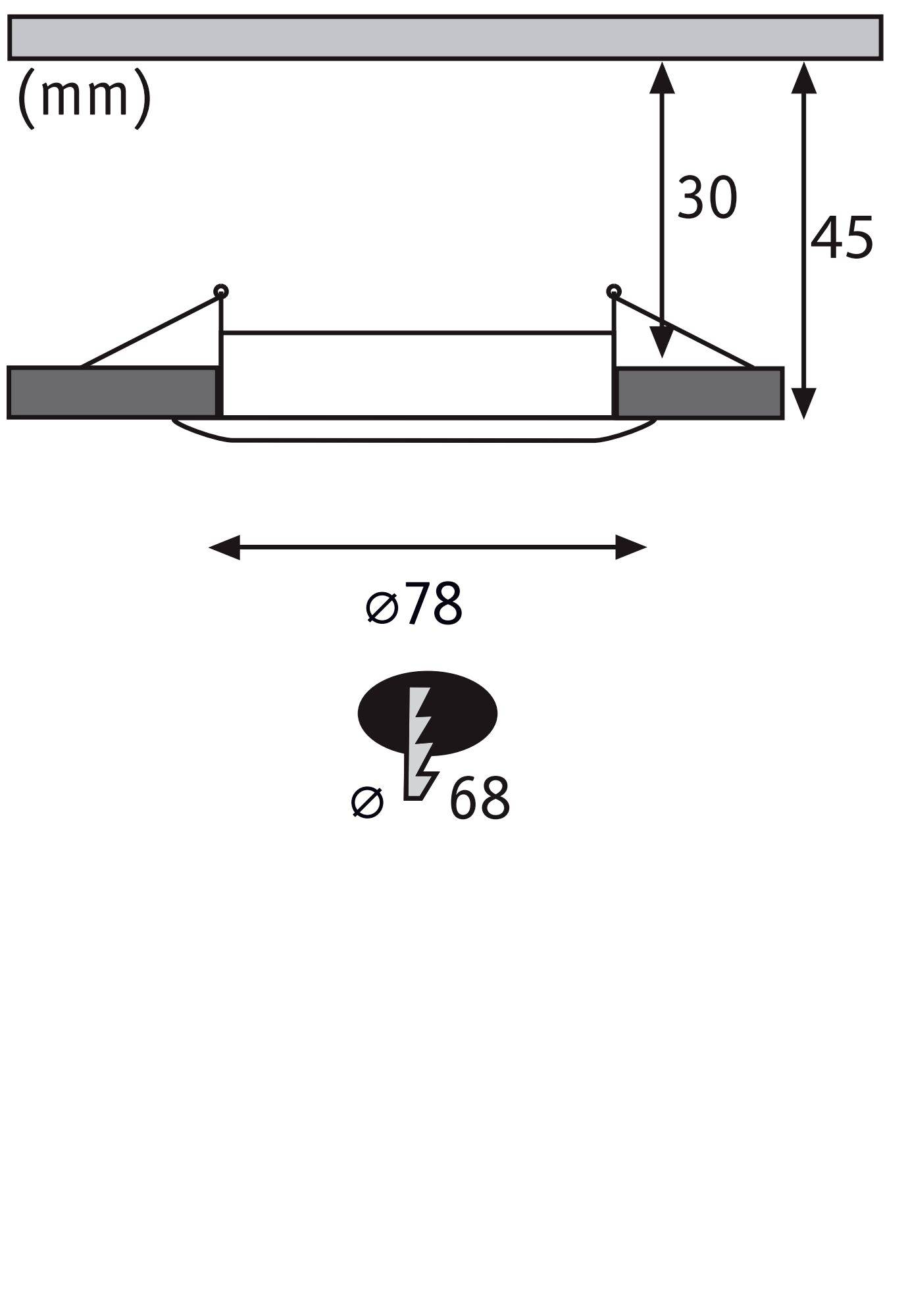 Paulmann 92405 Nova Coin LED-Einbauleuchte 3er Set LED 6W Gold (matt)