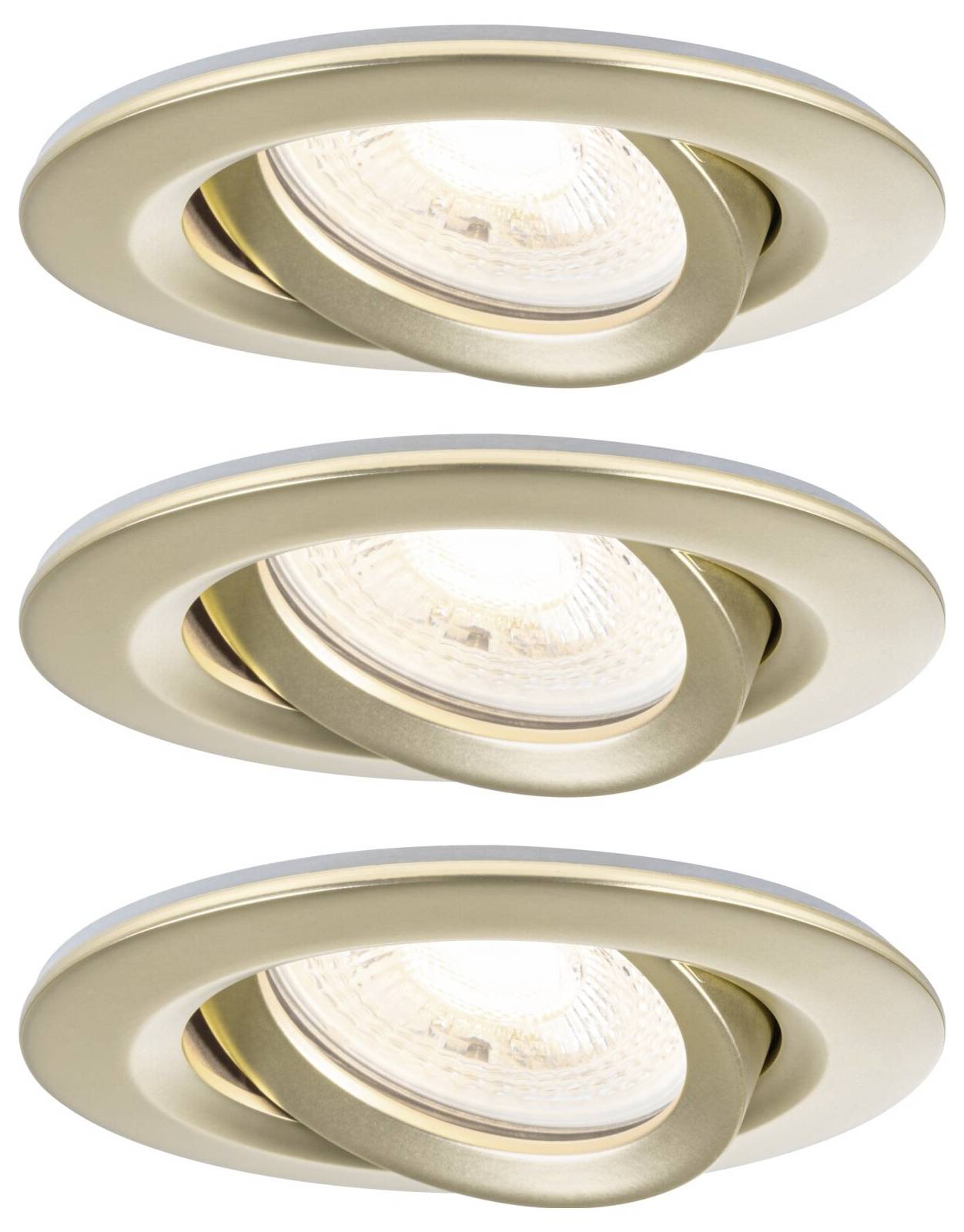 Paulmann 92408 Nova Coin LED-Einbauleuchte 3er Set LED GU10 6W Gold (matt)