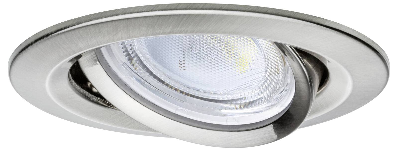Paulmann 92456 Nova Coin LED-Einbauleuchte 3er Set LED 2.8W Eisen (gebürstet)