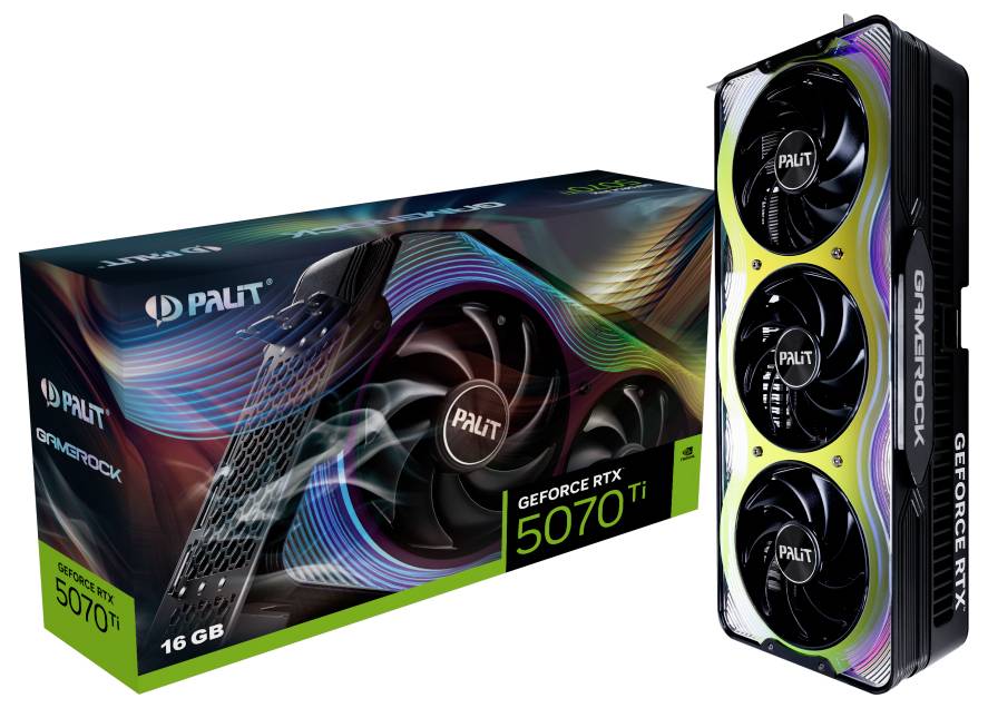 Palit Grafikkarte Nvidia RTX 5070 Ti GameRock 16 GB GDDR7-RAM PCIe x16 PCIe 5.0 x16