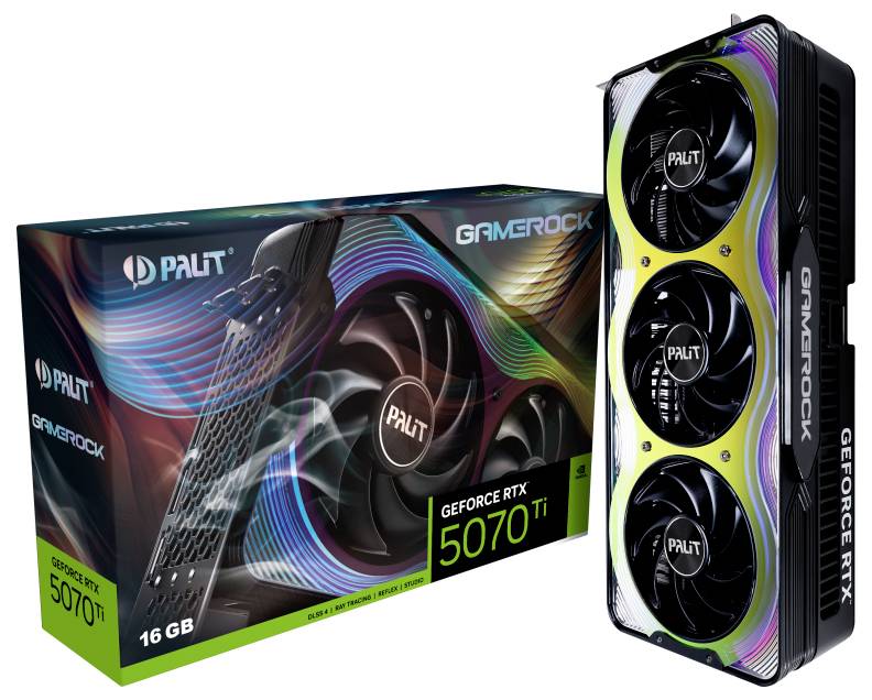 Palit Grafikkarte Nvidia RTX 5070 Ti GameRock 16 GB GDDR7-RAM PCIe x16 PCIe 5.0 x16