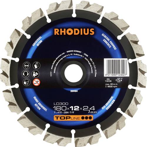 Rhodius 304464 Diamanttrennscheibe 180 mm 1 St. Beton
