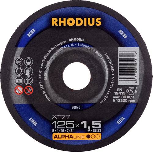 Rhodius 208701 Trennscheibe gerade 125 mm Stahl