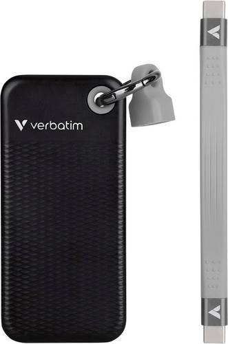Verbatim Pocket 2 TB Externe SSD USB-C® (USB 3.2 Gen 2) Schwarz, Grau 32194