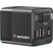 Verbatim GaN Charger 65W Reiseladeadapter 65W 1x USB-A, 1x USB-C® USB PD, USB PD 3.0, QC 3.0 Schwarz Schnellladegerät, GaN, mit Verbatim GaN Charger 65W Reiseladeadapter 65W 1x USB-A, 1x USB-C® USB PD, USB PD 3.0, QC 3.0 Schwarz Schnellladegerät, GaN, mit