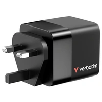 Verbatim GaN Charger 65W Reiseladeadapter 65W 1x USB-A, 1x USB-C® USB PD, USB PD 3.0, QC 3.0 Schwarz Schnellladegerät, GaN, mit Verbatim GaN Charger 65W Reiseladeadapter 65W 1x USB-A, 1x USB-C® USB PD, USB PD 3.0, QC 3.0 Schwarz Schnellladegerät, GaN, mit