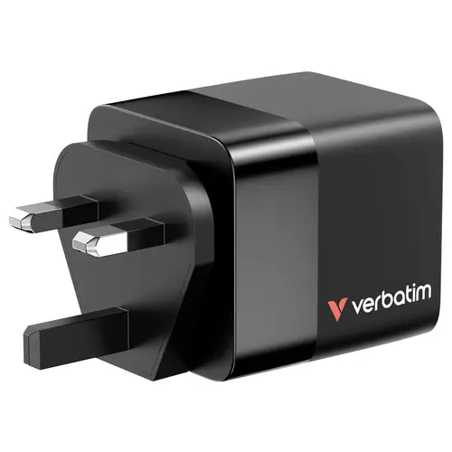 Verbatim GaN Charger 65W Reiseladeadapter 65W 1x USB-A, 1x USB-C® USB PD, USB PD 3.0, QC 3.0 Schwarz Schnellladegerät, GaN, mit Verbatim GaN Charger 65W Reiseladeadapter 65W 1x USB-A, 1x USB-C® USB PD, USB PD 3.0, QC 3.0 Schwarz Schnellladegerät, GaN, mit