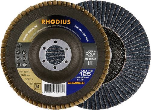 Rhodius 211331 Flap disc 125mm 22.23mm Stainless steel Suitable fo...