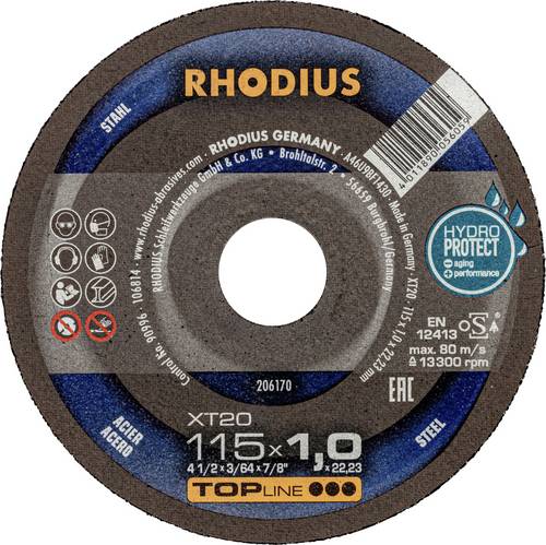 Rhodius 206170 Trennscheibe gerade 115 mm Stahl