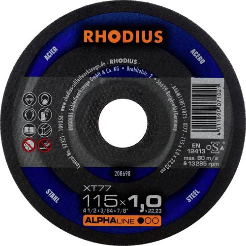 Rhodius 208698 Trennscheibe gerade 115 mm Stahl