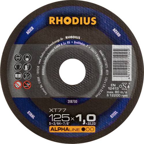 Rhodius 208700 Trennscheibe gerade 125 mm Stahl