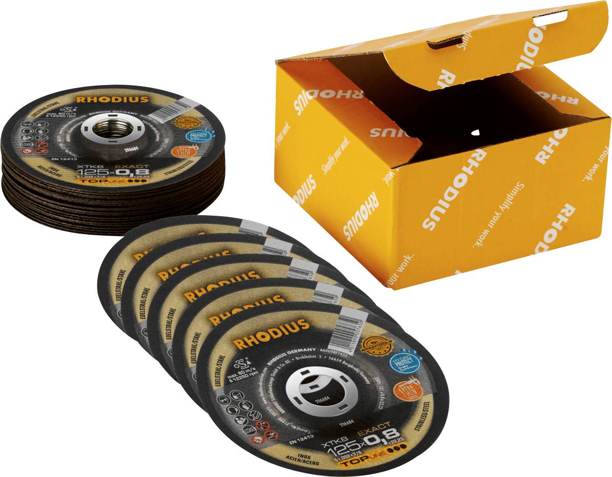 Rhodius 211077 Trennscheiben-Set 125mm 25 St. Edelstahl, Stahl